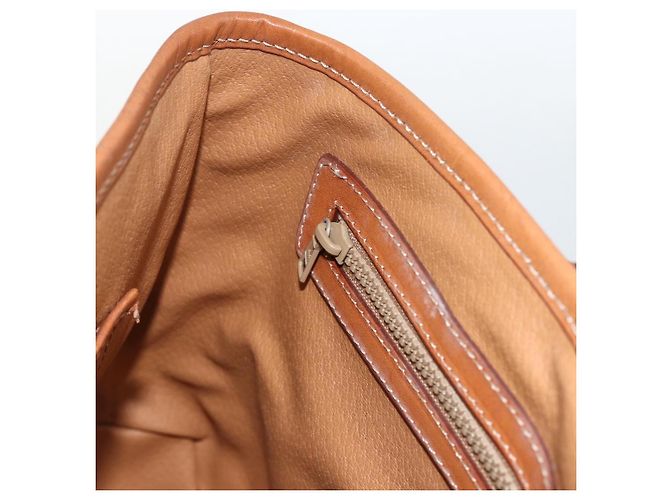 Céline Borsa a mano in tela Macadam CELINE PVC Beige Oro Auth LNZ539 D'oro - vista 20