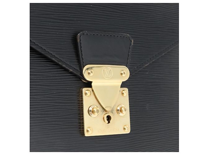 LOUIS VUITTON Cartella Consulente Epi Nera M54422 LV Auth 172775 Nero - vista 18