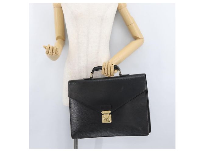 LOUIS VUITTON Cartella Consulente Epi Nera M54422 LV Auth 172775 Nero - vista 26