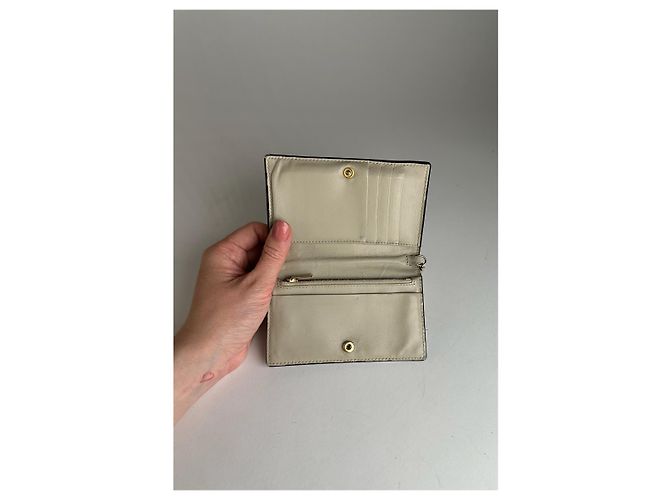 Céline Vintage Celine Paris Keychain Leather Wallet Blue white - view 3