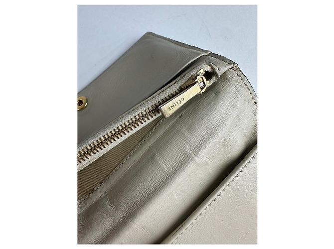 Céline Vintage Celine Paris Keychain Leather Wallet Blue white - view 4