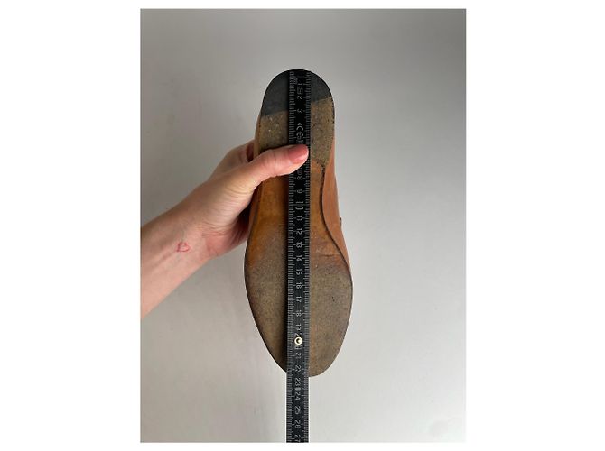 Mocassino in pelle Horsebit vintage Gucci marrone - vista 5