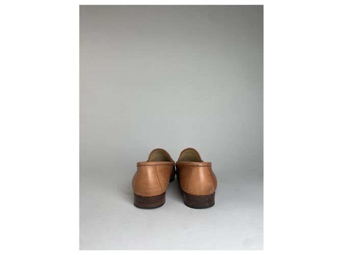 Mocassino in pelle Horsebit vintage Gucci marrone - vista 8