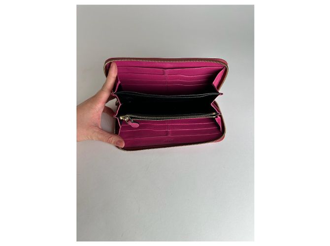 Vintage Loewe Madrid Leather Wallet Pink Purple - view 6