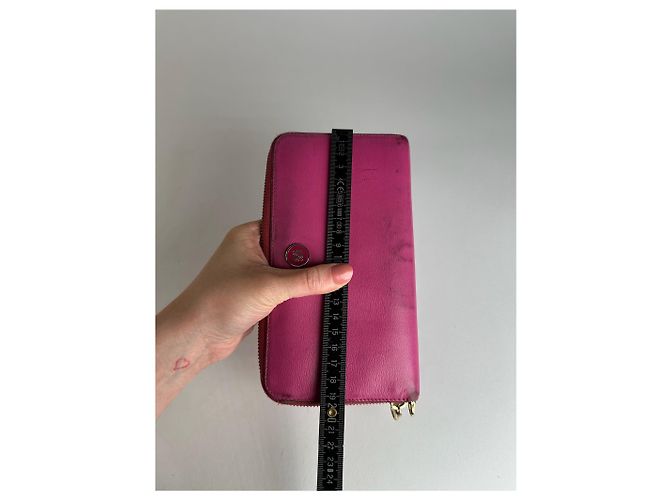 Vintage Loewe Madrid Leather Wallet Pink Purple - view 9