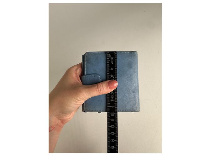 Vintage Loewe Madrid Soft Leather Wallet Blue - view 10
