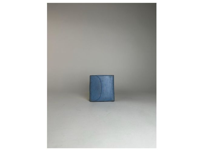 Vintage Loewe Madrid Soft Leather Wallet Blue - view 2