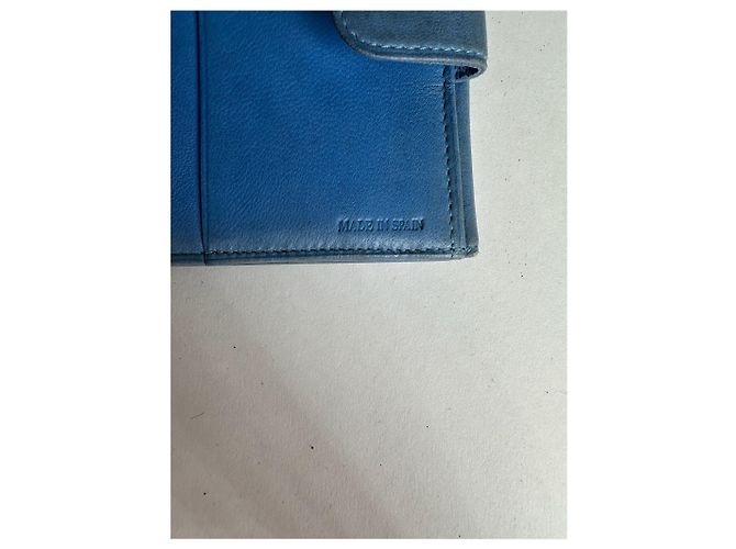 Vintage Loewe Madrid Soft Leather Wallet Blue - view 4