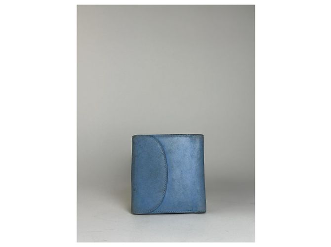 Vintage Loewe Madrid Soft Leather Wallet Blue - view 9