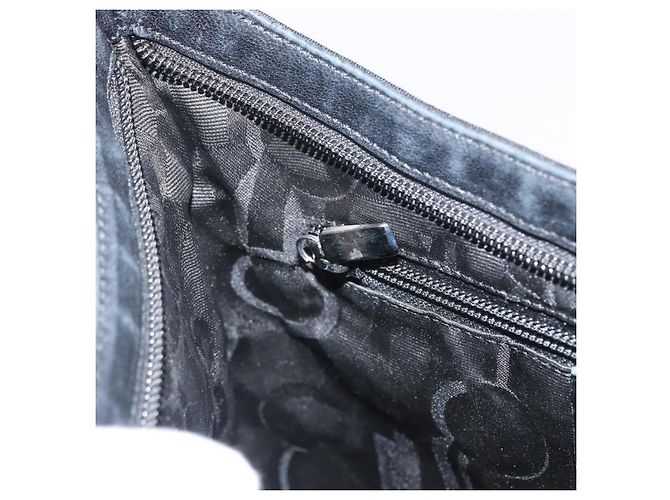 Borsa a Spalla Chain Vala in Nylon Nero Salvatore Ferragamo Auth BA10885 - vista 21