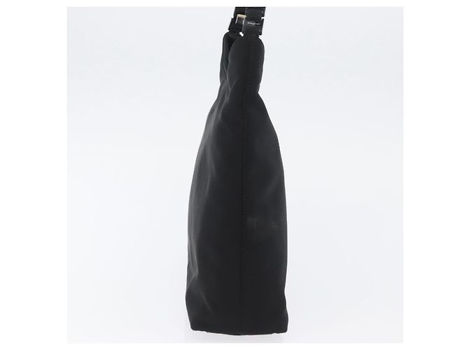 Borsa a Spalla Chain Vala in Nylon Nero Salvatore Ferragamo Auth BA10885 - vista 4