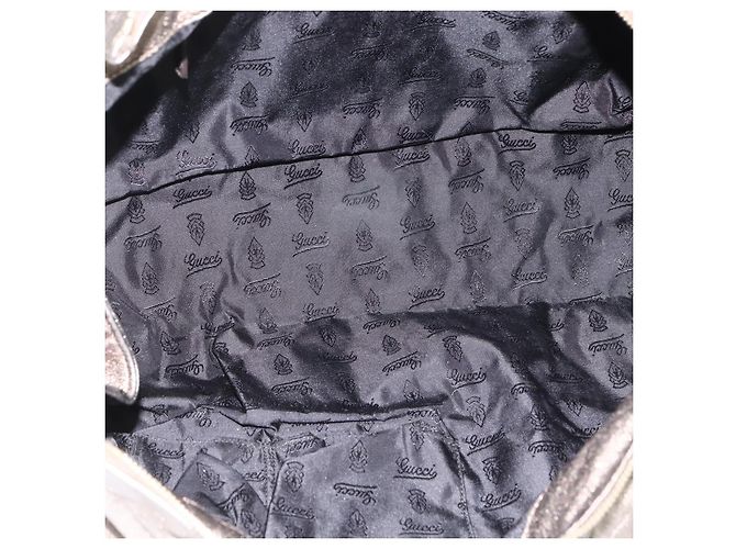GUCCI Histeria Borsa Tote Pelle Argento Oro 197021 Auth mr1995 D'oro - vista 11