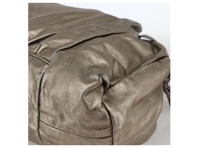 GUCCI Histeria Borsa Tote Pelle Argento Oro 197021 Auth mr1995 D'oro - vista 15