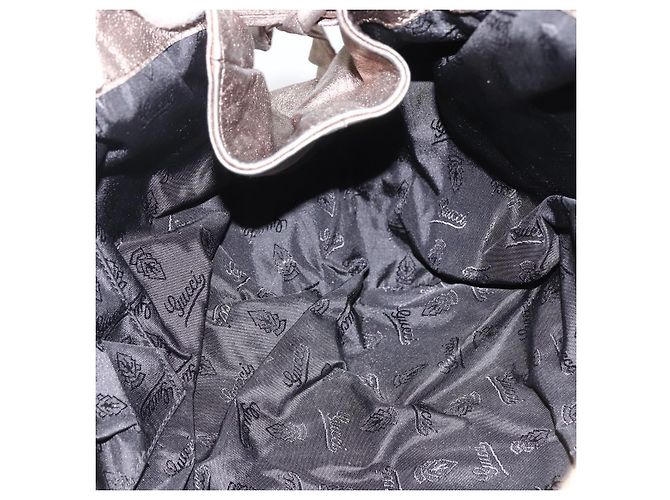 GUCCI Histeria Borsa Tote Pelle Argento Oro 197021 Auth mr1995 D'oro - vista 20