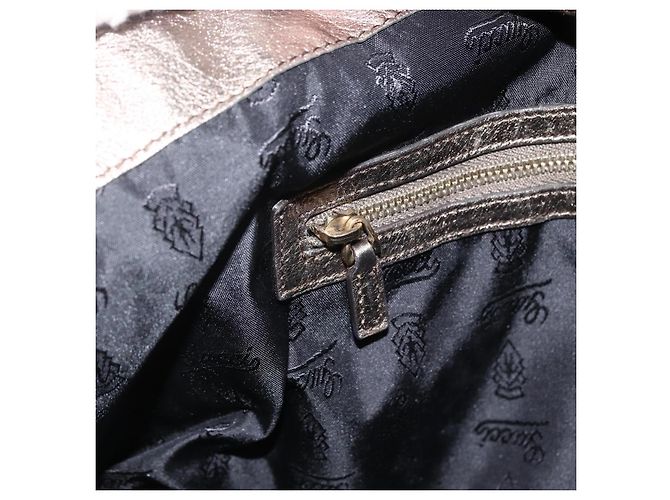GUCCI Histeria Borsa Tote Pelle Argento Oro 197021 Auth mr1995 D'oro - vista 21
