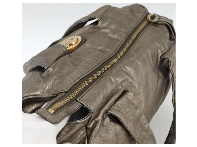 GUCCI Histeria Borsa Tote Pelle Argento Oro 197021 Auth mr1995 D'oro - vista 6