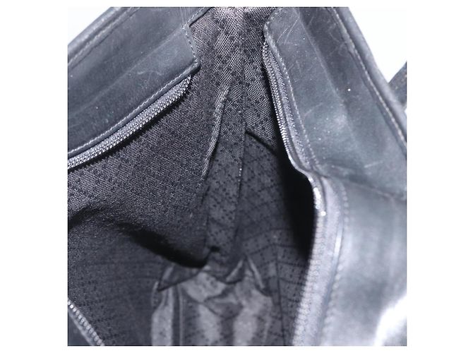 Gucci Borsa Tote in Nylon Nera Argento Auth 173861 Nero - vista 19