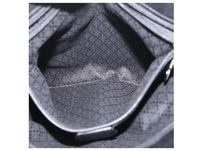 Gucci Borsa Tote in Nylon Nera Argento Auth 173861 Nero - vista 21