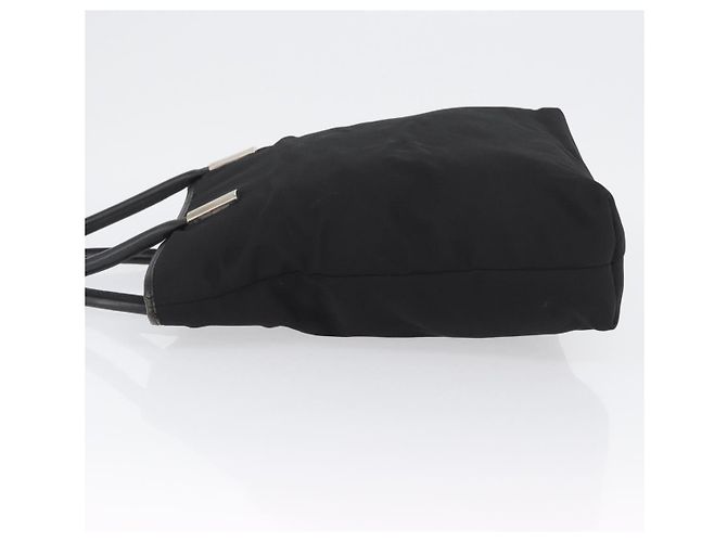 Gucci Borsa Tote in Nylon Nera Argento Auth 173861 Nero - vista 4