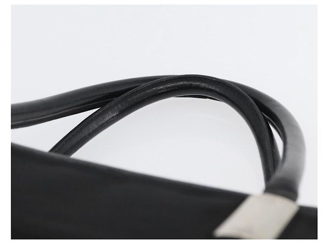 Gucci Borsa Tote in Nylon Nera Argento Auth 173861 Nero - vista 8