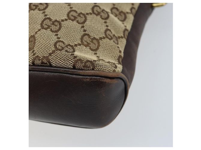Borsa a Spalla GG Canvas Gucci Beige Oro 109106 Auth 173911 D'oro - vista 15