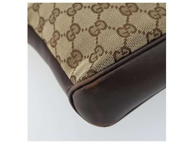 Borsa a Spalla GG Canvas Gucci Beige Oro 109106 Auth 173911 D'oro - vista 16