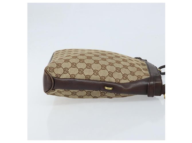 Borsa a Spalla GG Canvas Gucci Beige Oro 109106 Auth 173911 D'oro - vista 3