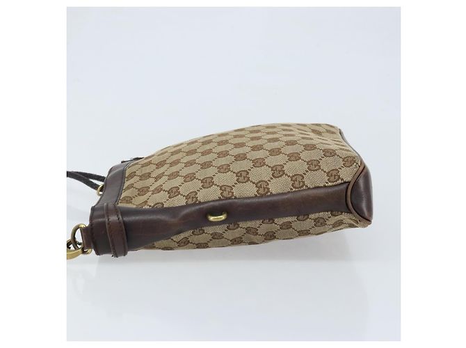 Borsa a Spalla GG Canvas Gucci Beige Oro 109106 Auth 173911 D'oro - vista 4