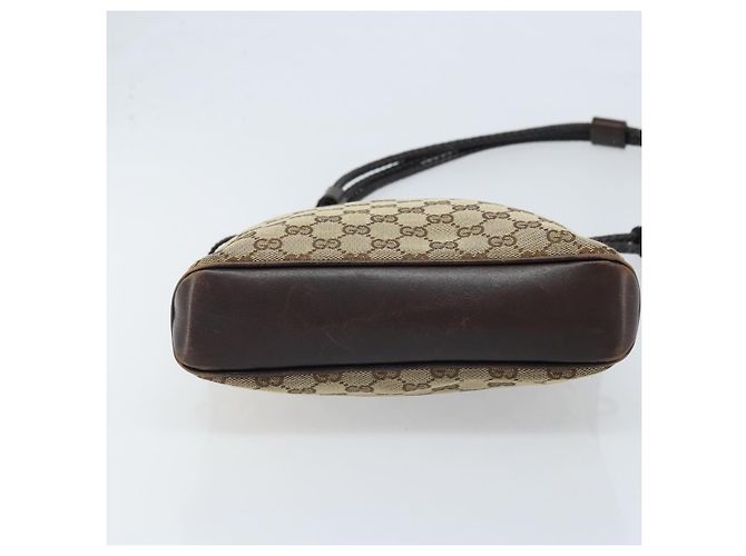 Borsa a Spalla GG Canvas Gucci Beige Oro 109106 Auth 173911 D'oro - vista 5