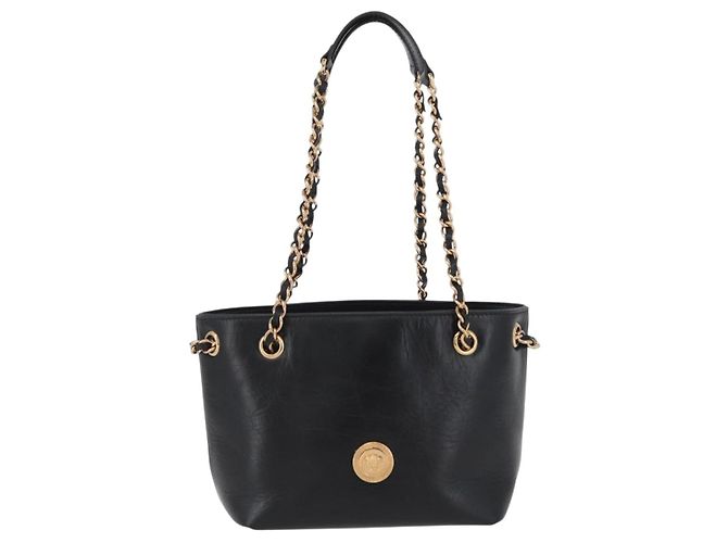 Bottega Veneta Borsa Tote in Pelle con Catena Nera Oro Auth BA10943 Nero D'oro - vista 13