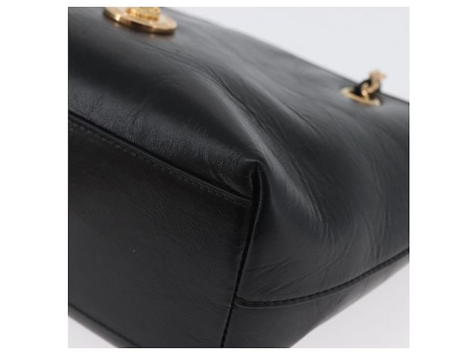 Bottega Veneta Borsa Tote in Pelle con Catena Nera Oro Auth BA10943 Nero D'oro - vista 14