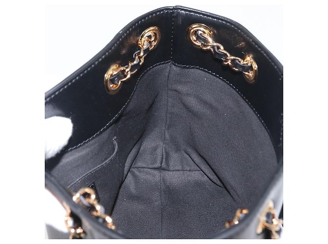 Bottega Veneta Borsa Tote in Pelle con Catena Nera Oro Auth BA10943 Nero D'oro - vista 20