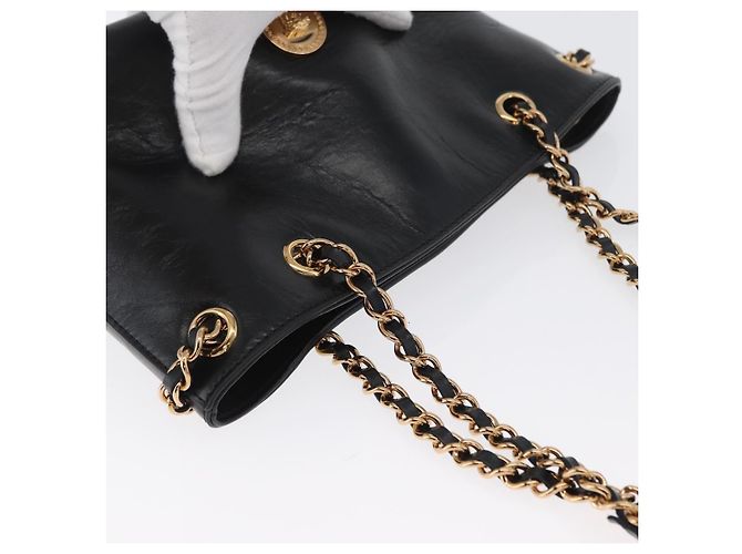 Bottega Veneta Borsa Tote in Pelle con Catena Nera Oro Auth BA10943 Nero D'oro - vista 6