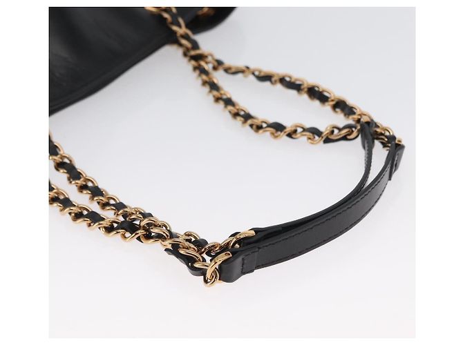 Bottega Veneta Borsa Tote in Pelle con Catena Nera Oro Auth BA10943 Nero D'oro - vista 7