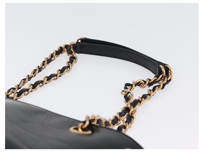 Bottega Veneta Borsa Tote in Pelle con Catena Nera Oro Auth BA10943 Nero D'oro - vista 8