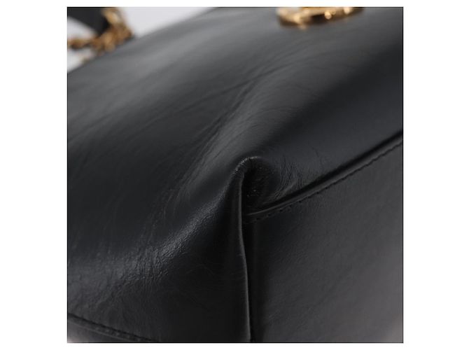 Bottega Veneta Borsa Tote in Pelle con Catena Nera Oro Auth BA10943 Nero D'oro - vista 9
