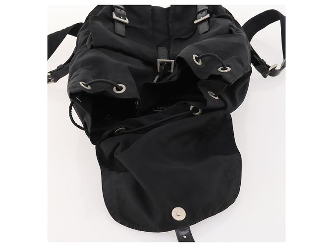 PRADA Backpack Nylon Black Silver Auth 171645 Silvery - view 10