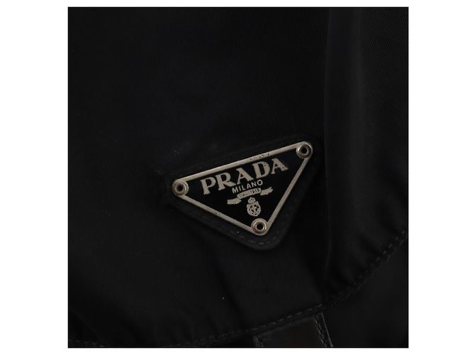 PRADA Backpack Nylon Black Silver Auth 171645 Silvery - view 20
