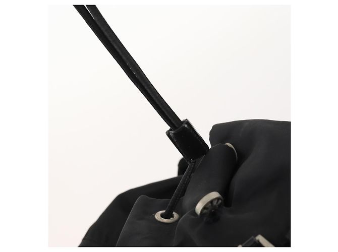 PRADA Backpack Nylon Black Silver Auth 171645 Silvery - view 22