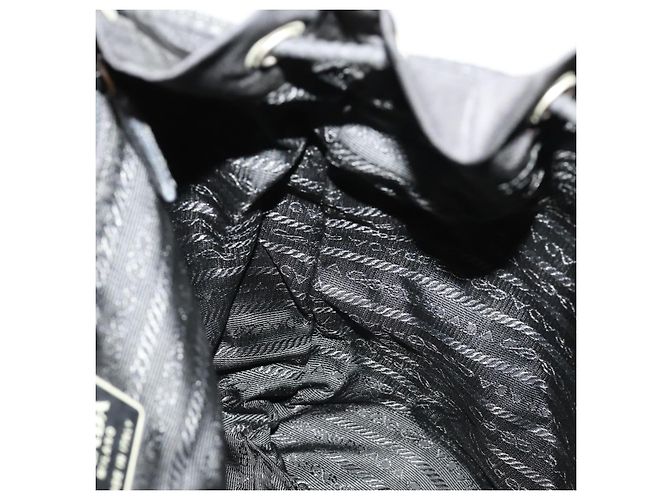 PRADA Backpack Nylon Black Silver Auth 171645 Silvery - view 23