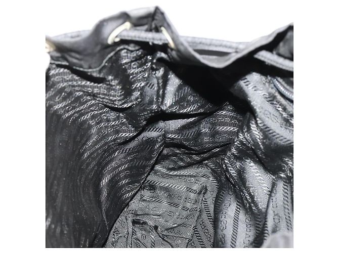 PRADA Backpack Nylon Black Silver Auth 171645 Silvery - view 24