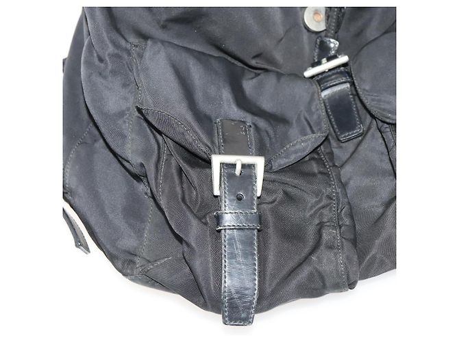 PRADA Backpack Nylon Black Silver Auth 171645 Silvery - view 28