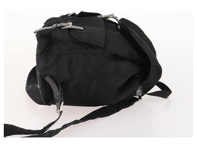 PRADA Backpack Nylon Black Silver Auth 171645 Silvery - view 3