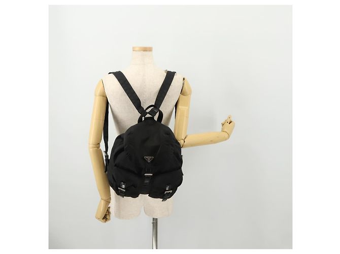 PRADA Backpack Nylon Black Silver Auth 171645 Silvery - view 30