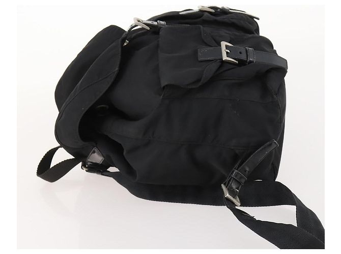PRADA Backpack Nylon Black Silver Auth 171645 Silvery - view 4