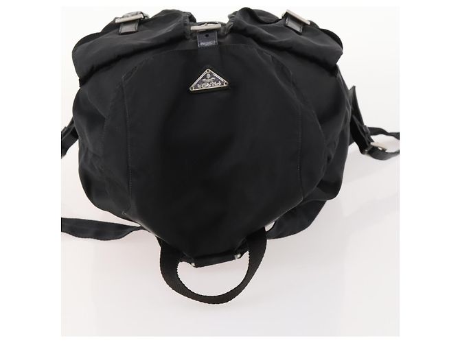 PRADA Backpack Nylon Black Silver Auth 171645 Silvery - view 6