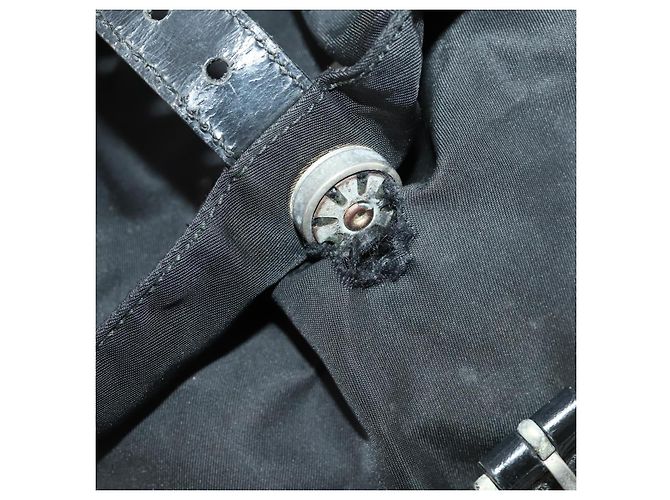 PRADA Backpack Nylon Black Silver Auth 171645 Silvery - view 9