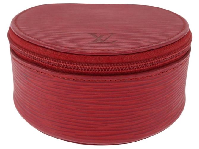 LOUIS VUITTON Epi Ecrin Bijoux 10 Boîte à Bijoux Rouge M48217 LV Auth LNZ467 - vue 13