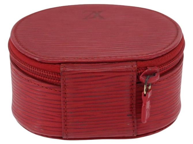 LOUIS VUITTON Epi Ecrin Bijoux 10 Boîte à Bijoux Rouge M48217 LV Auth LNZ467 - vue 2