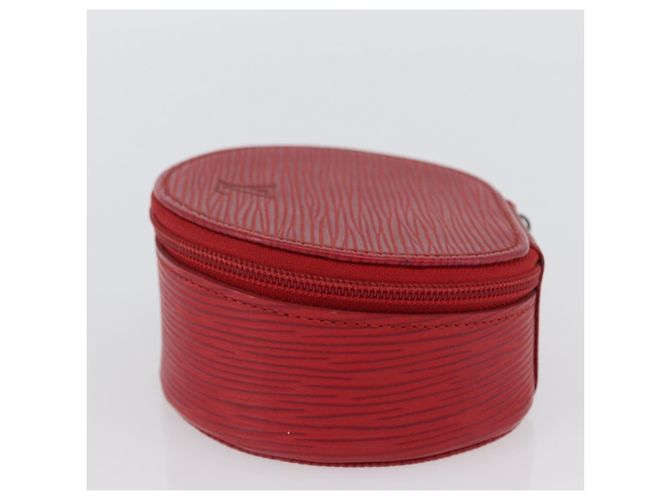 LOUIS VUITTON Epi Ecrin Bijoux 10 Boîte à Bijoux Rouge M48217 LV Auth LNZ467 - vue 3